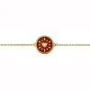 Bracelet Brillaxis rond émail rose coeur