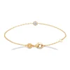 Bracelet Brillaxis solitaire serti clos plaqué or