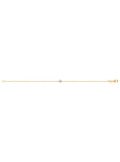 Bracelet Brillaxis solitaire serti clos plaqué or