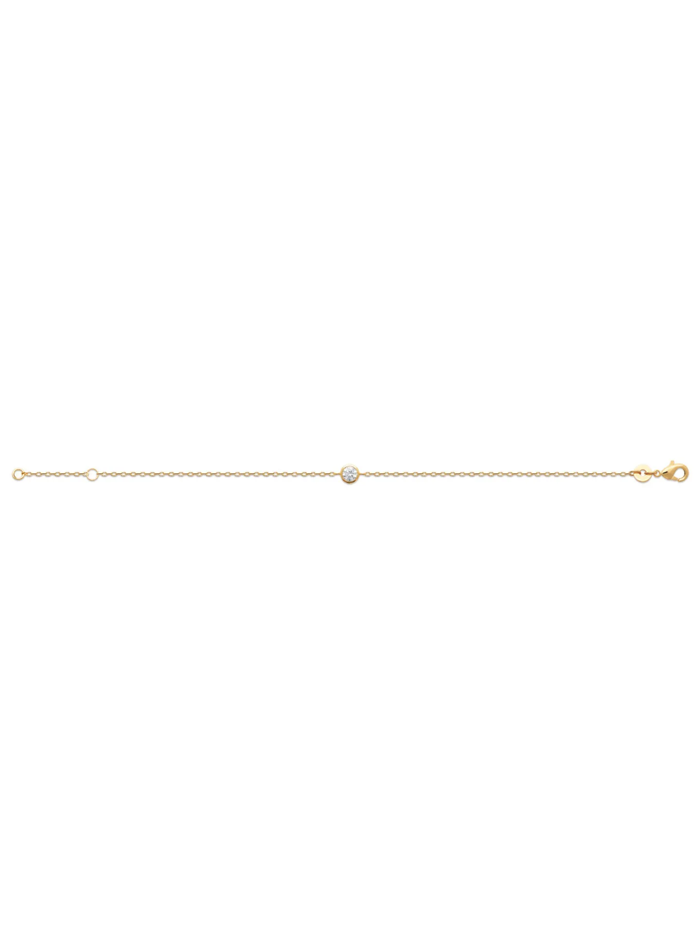 Bracelet Brillaxis solitaire plaqué or