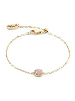 Bracelet Coeur de Lion Birthstone_x005f_x000D_Octobre Quartz Rose