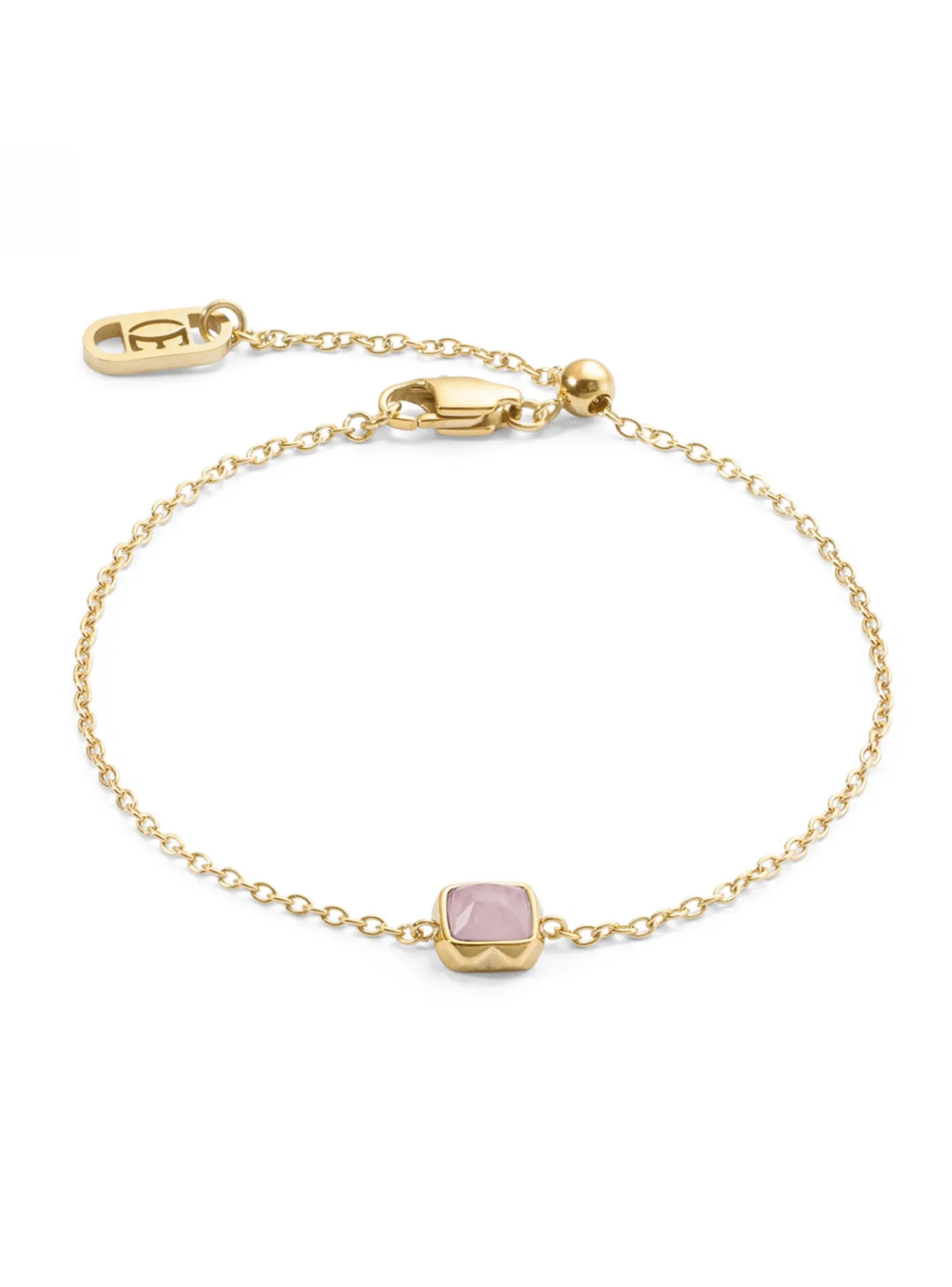 Bracelet Coeur de Lion Birthstone_x005f_x000D_Octobre Quartz Rose