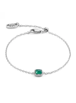 Bracelet Coeur De Lion Birthstone Mai agate verte