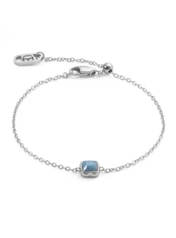 Bracelet Coeur de Lion Birthstone acier_x005f_x000D_Mars Aventurine bleue