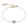 Bracelet Coeur de Lion Birthstone Décembre turquoisedoré