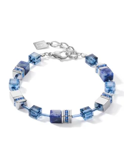 Bracelet Coeur de Lion Geocube sodalite et hématite_x005f_x000D_bleu