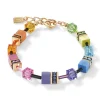 Bracelet Coeur de Lion Geocube Rainbow doré