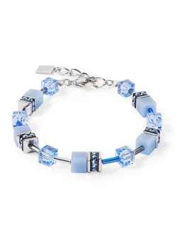 Bracelet Coeur de Lion GeoCUBE Iconic MonoArgent Bleu