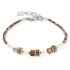 Bracelet Coeur de Lion Mini Cubes Mocha Mousse
