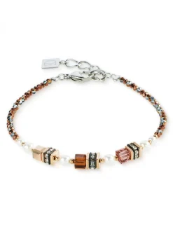 Bracelet Coeur de Lion Mini Cubes Mocha Mousse