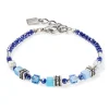Bracelet Coeur de Lion Mini Cubes bleu
