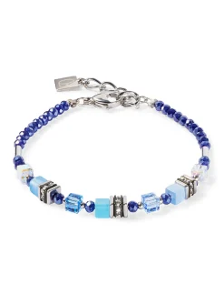 Bracelet Coeur de Lion Mini Cubes bleu
