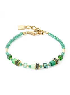 Bracelet Coeur de Lion Mini Cubes vert