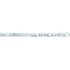 Bracelet d'identité maille figaro argent rhodié