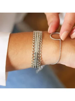 Bracelet Emma et Chloé cercle boule maille jaseron