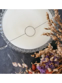 Bracelet Emma et Chloé cercle boule maille jaseron