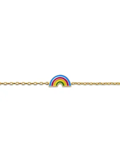 Bracelet enfant Brillaxis arc en ciel plaqué or_x005f_x000D_laque 15 cm