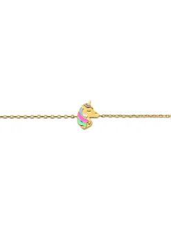 Bracelet enfant Brillaxis licorne plaqué or