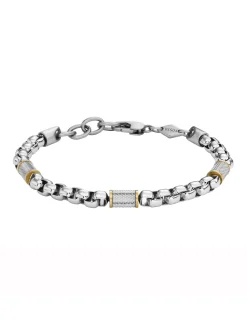 Bracelet Fossil All Stacked Up en acier inoxydable