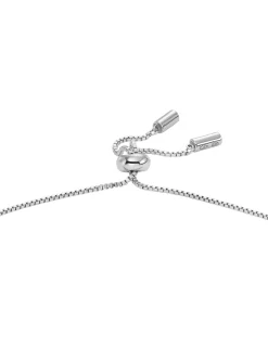 Bracelet Fossil chaîne avec charm circulaire texturé