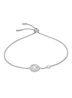 Bracelet Fossil Elliott argent nacre et oxydes