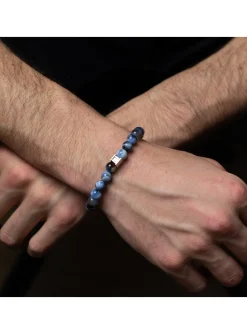 Bracelet Gemini Indigo agathe bleue