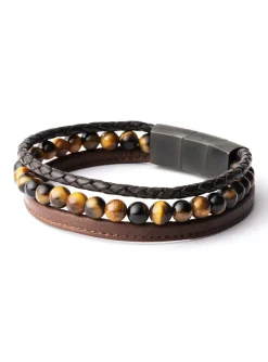 Bracelet Gemini Triple Brown oeil de tigre