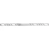 Bracelet gourmette homme Brillaxis argent rhodié