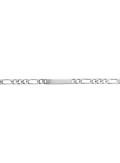 Bracelet gourmette homme Brillaxis argent rhodié