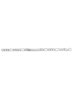 Bracelet gourmette homme Brillaxis argent rhodié