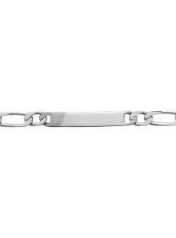 Bracelet gourmette homme Brillaxis argent rhodié
