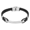 Bracelet homme Lotus Style Men In Black_x005f_x000D_cuir/plaque acier