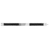 Bracelet homme Brillaxis acier cuir noir