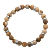 Bracelet homme Brillaxis Jaspe Marron