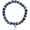 Bracelet homme Brillaxis perles Aventurine Bleue
