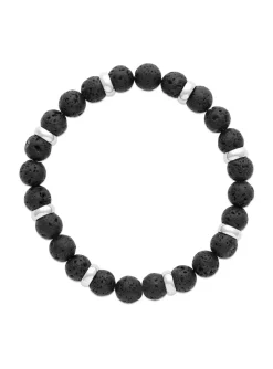 Bracelet homme Brillaxis Pierre de Lave