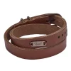 Bracelet homme Fossil double tour Heritage en cuir
