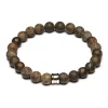 Bracelet homme Gemini Alpha Mat Brown bronzite
