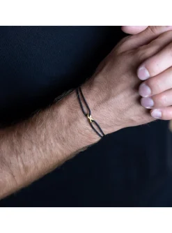 Bracelet homme Gemini cordon Infinity Black Gold