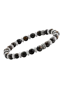 Bracelet homme Jourdan acier pierres de cuivre_x005f_x000D_collection Brume