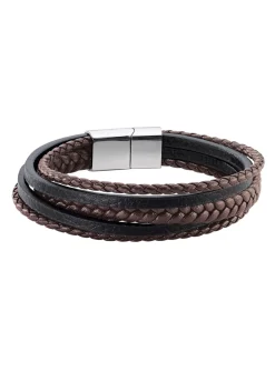 Bracelet homme Jourdan Byron marron et noir