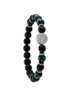 Bracelet homme Jourdan Heritage 1921 oeil de tigre b_x005f_x000D_leu