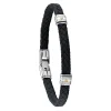 Bracelet homme Jourdan Hudson cuir synthétique noir