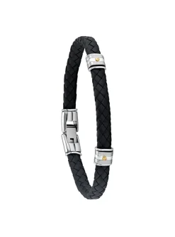 Bracelet homme Jourdan Hudson cuir synthétique noir
