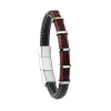Bracelet homme Jourdan Kessel noir et rouge