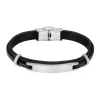 Bracelet homme Lotus Style acier et cuir