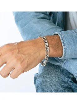 Bracelet Homme Lotus Style Men In Black_x005f_x000D_Maille Figaro