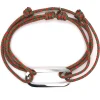 Bracelet homme Olivier Lafond Figaro anneau lisse_x005f_x000D_double lien rouge et vert