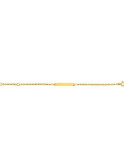 Bracelet identité bébé or jaune 9 carats