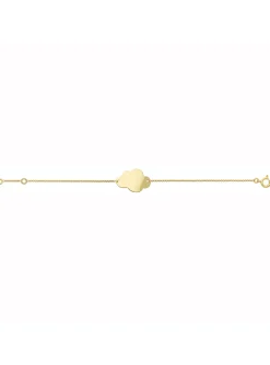 Bracelet identité bébé plaque nuage or 9 carats